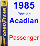 Passenger Wiper Blade for 1985 Pontiac Acadian - Premium