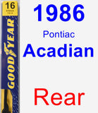 Rear Wiper Blade for 1986 Pontiac Acadian - Premium