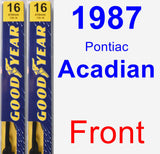 Front Wiper Blade Pack for 1987 Pontiac Acadian - Premium