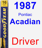 Driver Wiper Blade for 1987 Pontiac Acadian - Premium