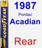 Rear Wiper Blade for 1987 Pontiac Acadian - Premium