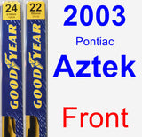 Front Wiper Blade Pack for 2003 Pontiac Aztek - Premium