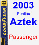 Passenger Wiper Blade for 2003 Pontiac Aztek - Premium