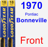 Front Wiper Blade Pack for 1970 Pontiac Bonneville - Premium