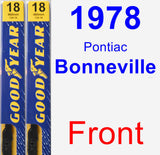 Front Wiper Blade Pack for 1978 Pontiac Bonneville - Premium