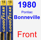 Front Wiper Blade Pack for 1980 Pontiac Bonneville - Premium