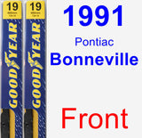 Front Wiper Blade Pack for 1991 Pontiac Bonneville - Premium