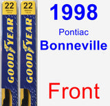 Front Wiper Blade Pack for 1998 Pontiac Bonneville - Premium