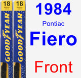 Front Wiper Blade Pack for 1984 Pontiac Fiero - Premium