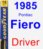 Driver Wiper Blade for 1985 Pontiac Fiero - Premium