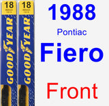 Front Wiper Blade Pack for 1988 Pontiac Fiero - Premium