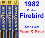 Front & Rear Wiper Blade Pack for 1982 Pontiac Firebird - Premium