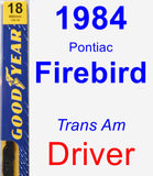 Driver Wiper Blade for 1984 Pontiac Firebird - Premium