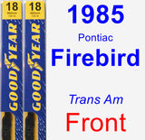 Front Wiper Blade Pack for 1985 Pontiac Firebird - Premium