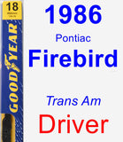 Driver Wiper Blade for 1986 Pontiac Firebird - Premium