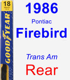 Rear Wiper Blade for 1986 Pontiac Firebird - Premium