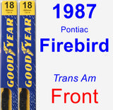 Front Wiper Blade Pack for 1987 Pontiac Firebird - Premium