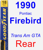 Rear Wiper Blade for 1990 Pontiac Firebird - Premium