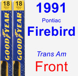 Front Wiper Blade Pack for 1991 Pontiac Firebird - Premium