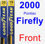 Front Wiper Blade Pack for 2000 Pontiac Firefly - Premium