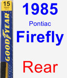 Rear Wiper Blade for 1985 Pontiac Firefly - Premium