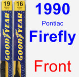 Front Wiper Blade Pack for 1990 Pontiac Firefly - Premium