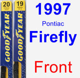 Front Wiper Blade Pack for 1997 Pontiac Firefly - Premium