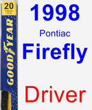 Driver Wiper Blade for 1998 Pontiac Firefly - Premium