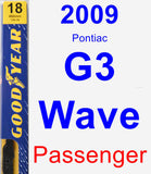 Passenger Wiper Blade for 2009 Pontiac G3 Wave - Premium