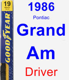 Driver Wiper Blade for 1986 Pontiac Grand Am - Premium