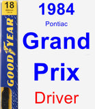 Driver Wiper Blade for 1984 Pontiac Grand Prix - Premium