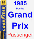 Passenger Wiper Blade for 1985 Pontiac Grand Prix - Premium