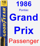 Passenger Wiper Blade for 1986 Pontiac Grand Prix - Premium