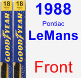 Front Wiper Blade Pack for 1988 Pontiac LeMans - Premium