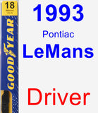 Driver Wiper Blade for 1993 Pontiac LeMans - Premium