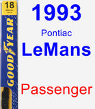 Passenger Wiper Blade for 1993 Pontiac LeMans - Premium