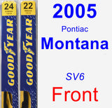 Front Wiper Blade Pack for 2005 Pontiac Montana - Premium