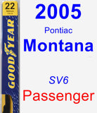 Passenger Wiper Blade for 2005 Pontiac Montana - Premium