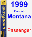 Passenger Wiper Blade for 1999 Pontiac Montana - Premium