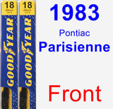 Front Wiper Blade Pack for 1983 Pontiac Parisienne - Premium