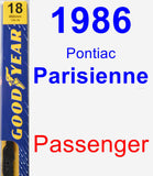 Passenger Wiper Blade for 1986 Pontiac Parisienne - Premium