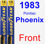 Front Wiper Blade Pack for 1983 Pontiac Phoenix - Premium