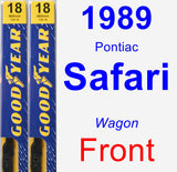 Front Wiper Blade Pack for 1989 Pontiac Safari - Premium