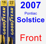 Front Wiper Blade Pack for 2007 Pontiac Solstice - Premium