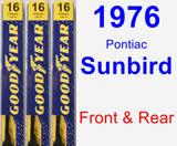 Front & Rear Wiper Blade Pack for 1976 Pontiac Sunbird - Premium