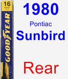 Rear Wiper Blade for 1980 Pontiac Sunbird - Premium