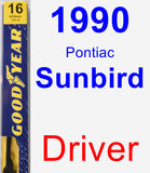 Driver Wiper Blade for 1990 Pontiac Sunbird - Premium