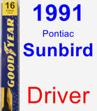 Driver Wiper Blade for 1991 Pontiac Sunbird - Premium