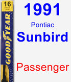 Passenger Wiper Blade for 1991 Pontiac Sunbird - Premium