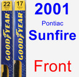 Front Wiper Blade Pack for 2001 Pontiac Sunfire - Premium